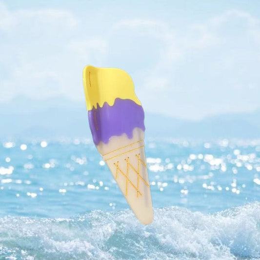 Yellow Purple Sweet Ice Cream Cone Hair Claw