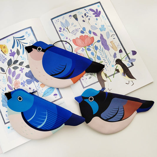 Blue Jay Zipper Coin Purse