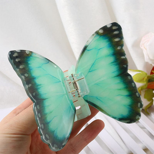 Large Wings of Wonder Cyan Vivid Butterfly Hair Claw丨Lemonschunks