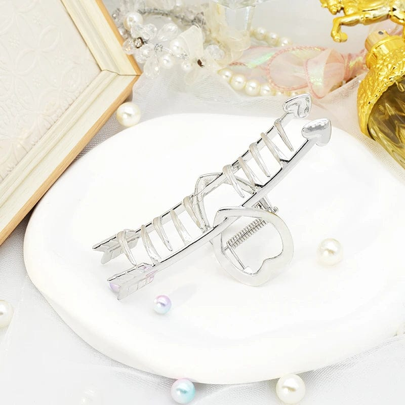 Silver Cupid Hair Claw