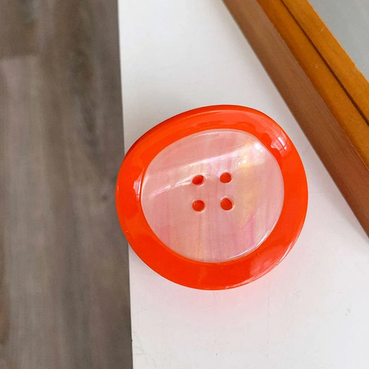 Pince à cheveux Orange Button