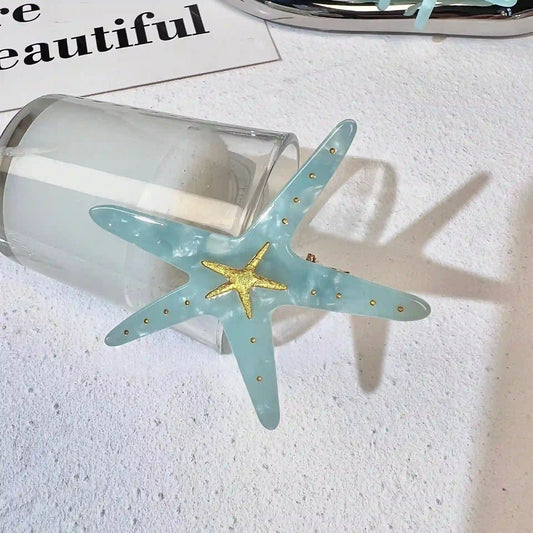 Stylish Green Starfish Ocean Series Hair Clip丨Lemonschunks