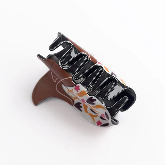 Botte classique avec griffe à cheveux fleurie丨NueShiny