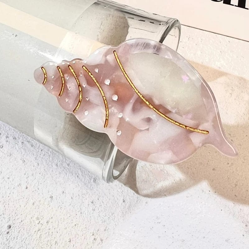 Mini Pink Conch Ocean Series Hair Clip