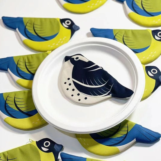 Black-and-White Warbler Zipper Coin Purse