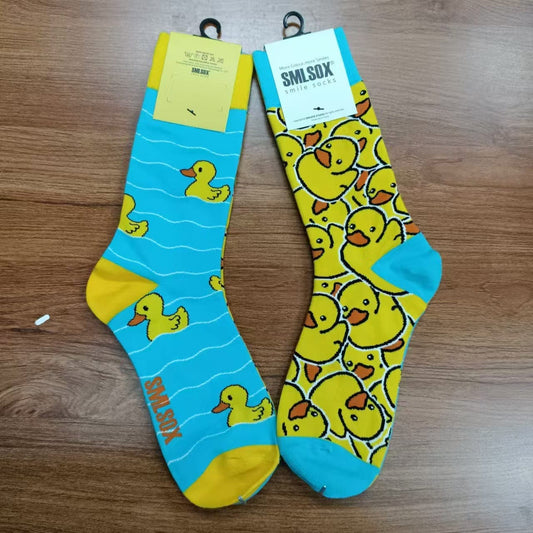 Asymmetric Couple Color T Socks