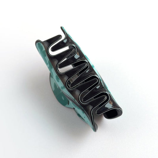 Blue Textured Hat Shaped Hair Claw