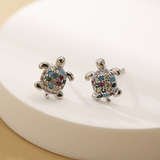 Silver Turtle Earrings C