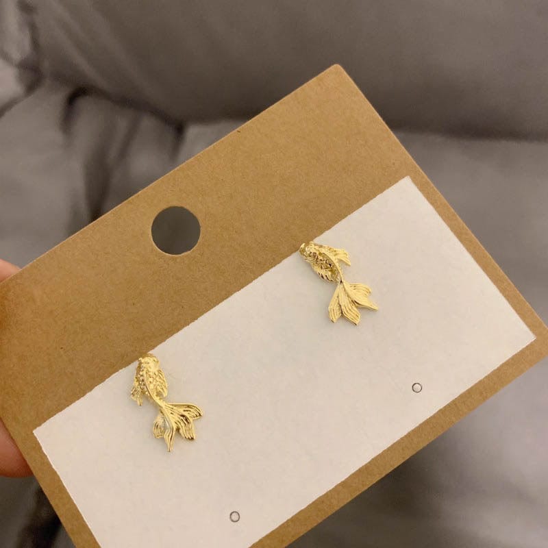 Golden Goldfish Earrings