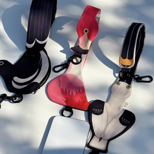 Dual-Sided Flamingo Wrist Strap