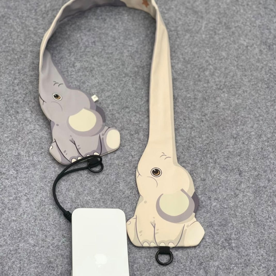 Dual Side Elephant Crossbody Phone Strap