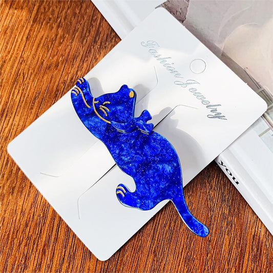 Caline Blue Cat Acetate Hair Clip Duckbill Clip丨Lemonschunks