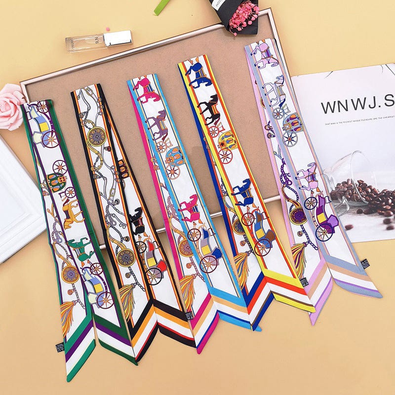 Yellow Carriage Printed Scarf