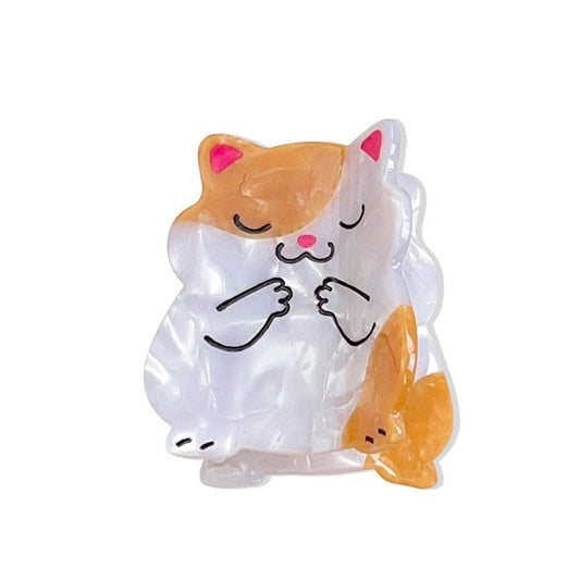 Small Brown and white cat Hair Claw