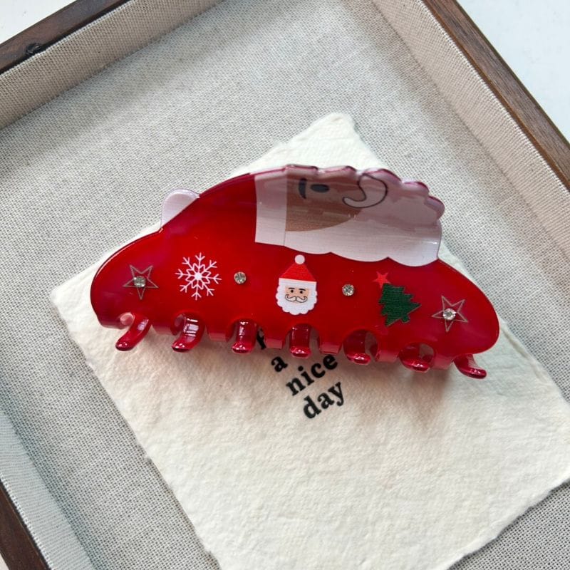 Acrylic Santa Claus Hair Claw
