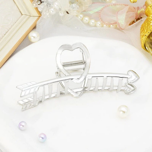 Silver Cupid Hair Claw