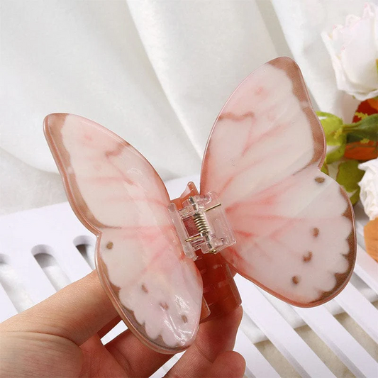 Large Wings of Wonder Pink Vivid Butterfly Hair Claw丨Lemonschunks