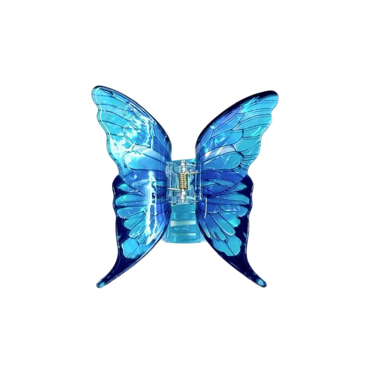 Blue Sea Ice Crystal Butterfly Hair Claw