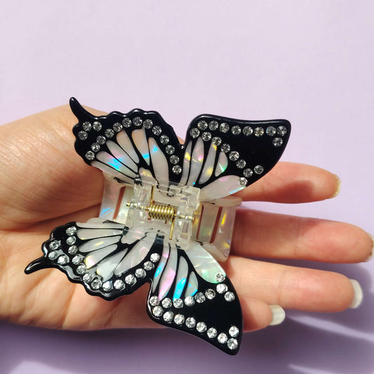 Brown Sea Ice Crystal Butterfly Hair Claw