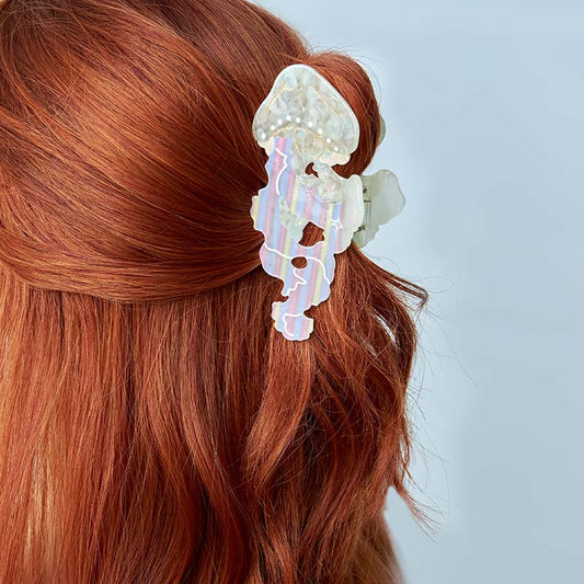 Large Coral Jellyfish Mermaid Color Hair Claw