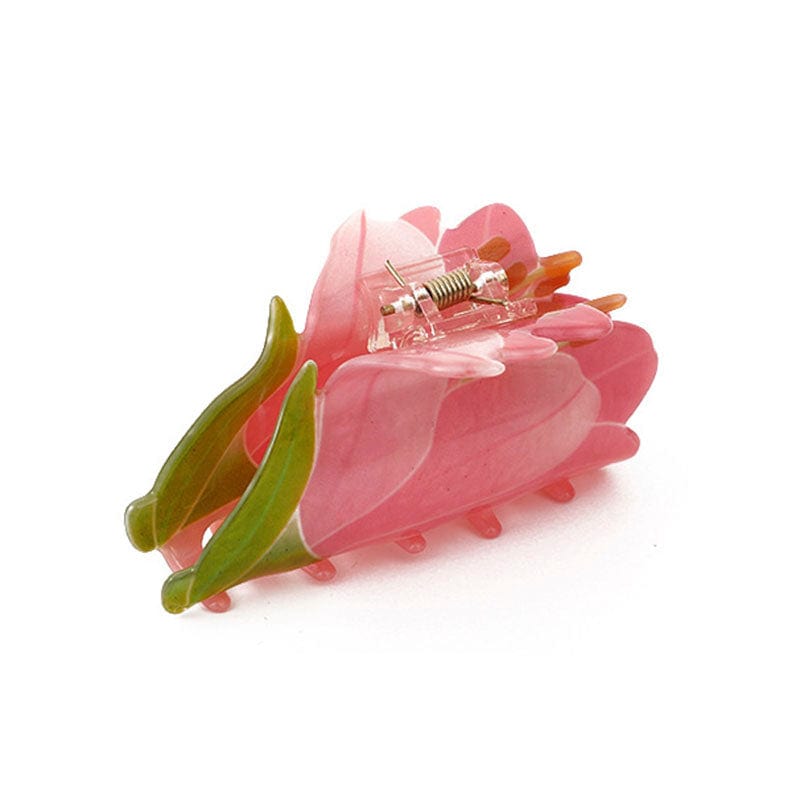 Pince à cheveux fleur rose | NueShiny