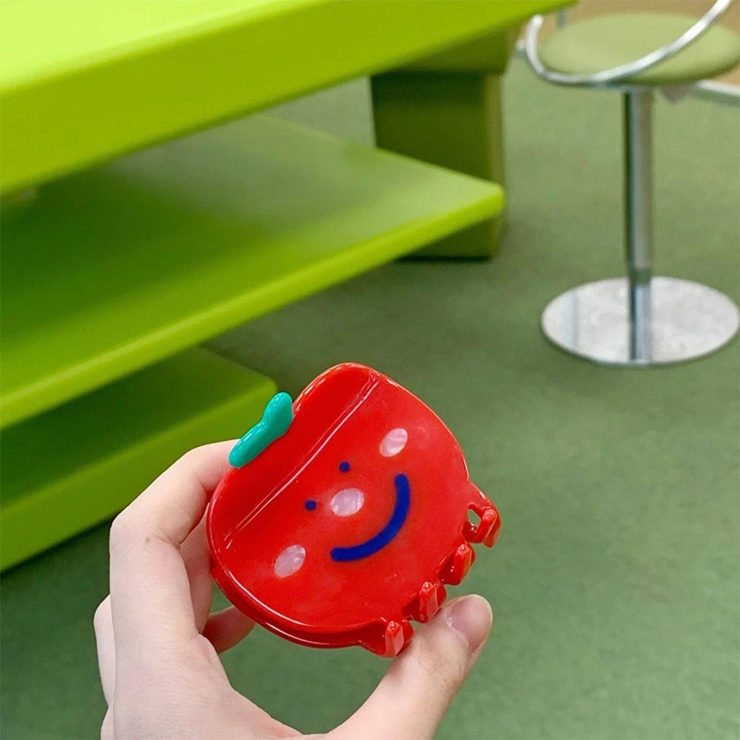 Pince à cheveux Apple Smiley Cute Hair Clip Claw丨NueShiny