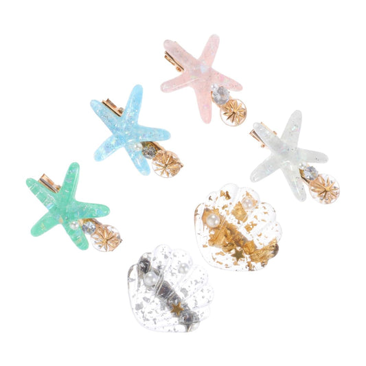 Pinces à cheveux Clear Crystal Starfish Ocean Series丨NueShiny