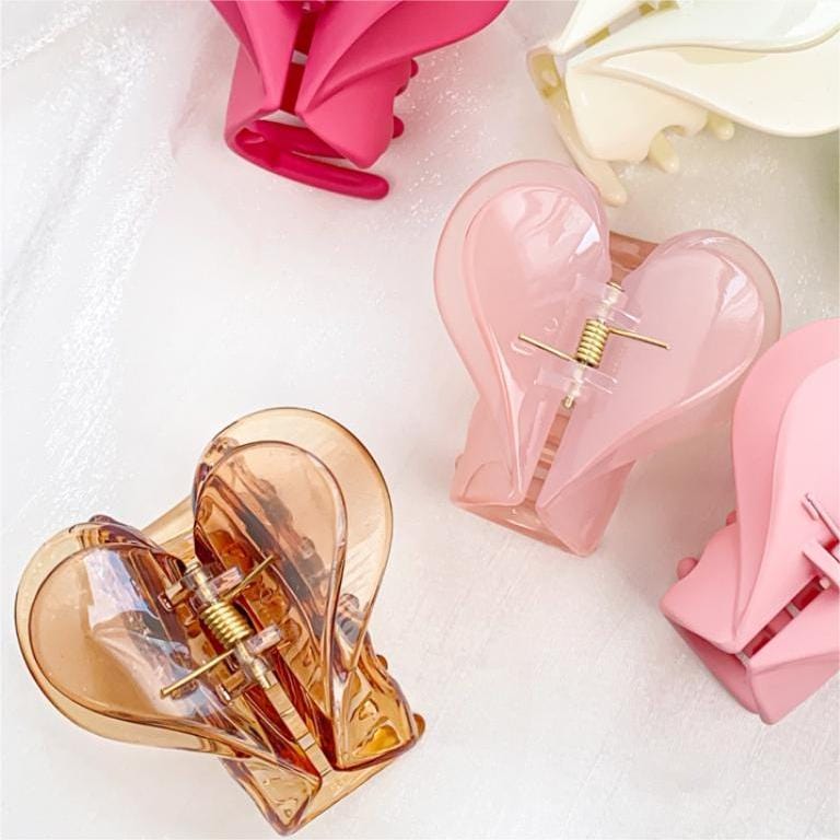 Pince à cheveux Heart Ladies Luster en marron | NueShiny