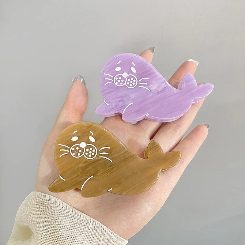 Lovely Brown Sea Dog Seal Ocean Series Hair Claw