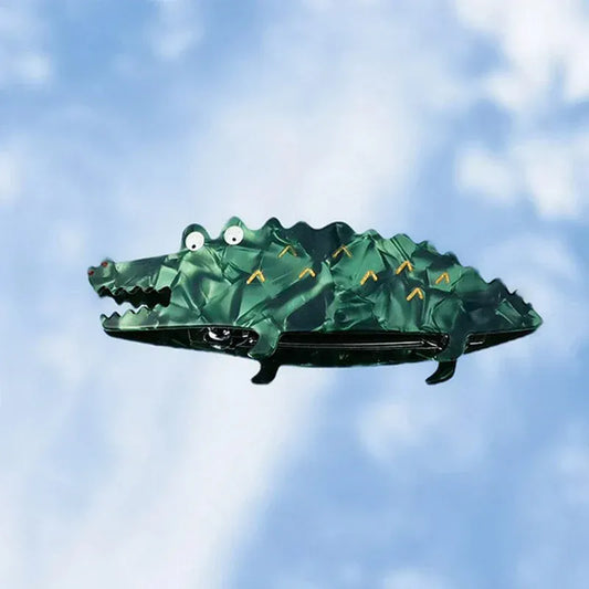 Green Crocodile Hair Clip丨Lemonschunks