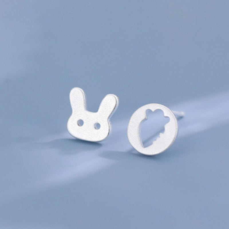 Sterling Silver Bunny Carrot Earrings丨Lemonschunks
