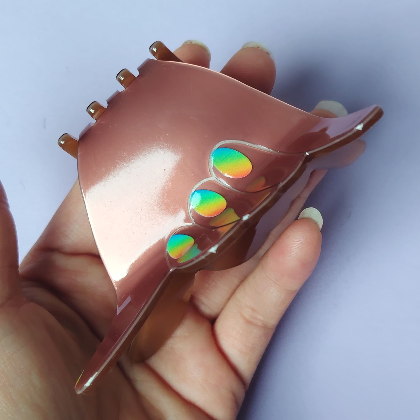 Small Brown 666 Hair Claw