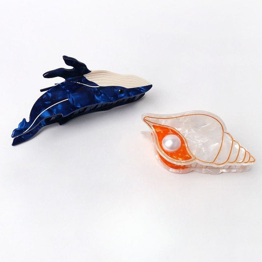 Pearl White Conch Hair Claw