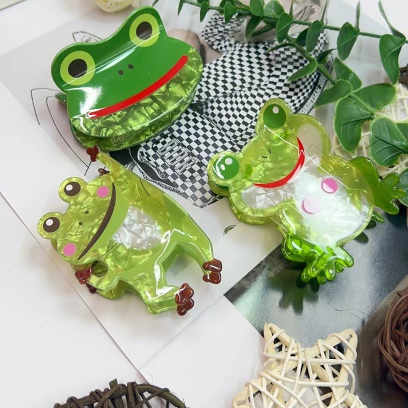 Cute Jumping Frog Hair Claw