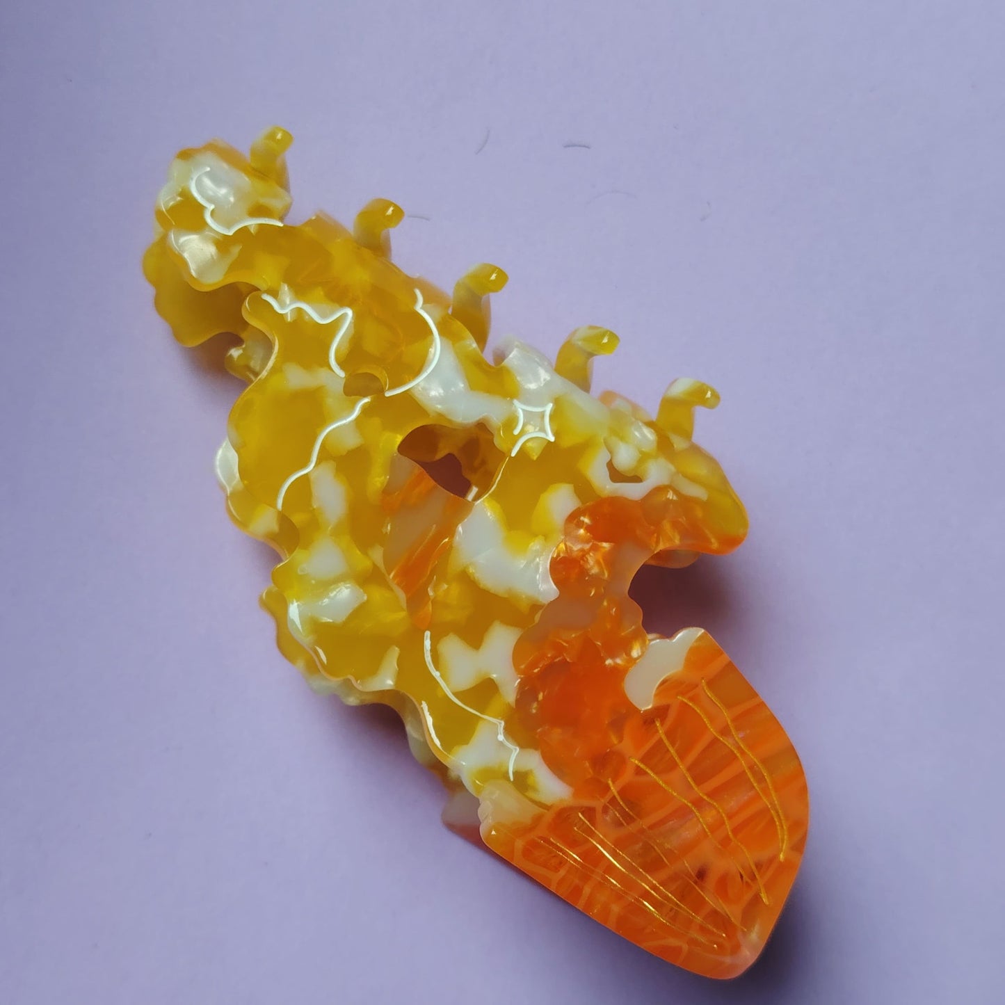 Large Golden Jellyfish Hair Claw