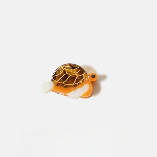 Mini Orange Turtle Hair Claw