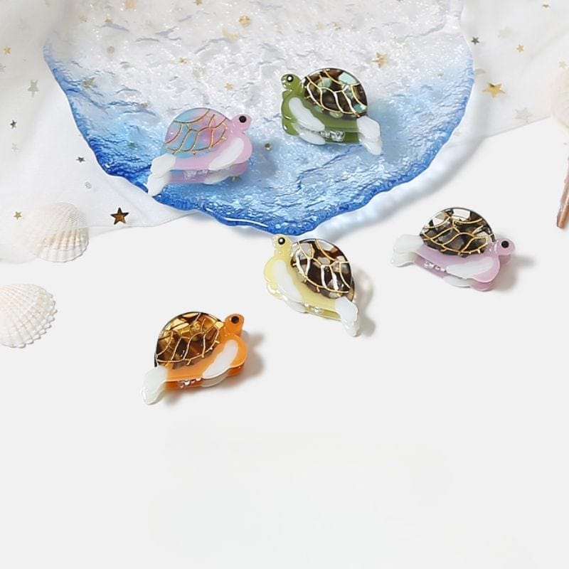 Mini Purple Turtle Hair Claw