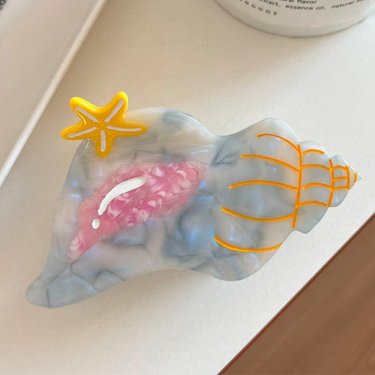 Medium Blue Conch Hair Claw Clips | Lemonschunks