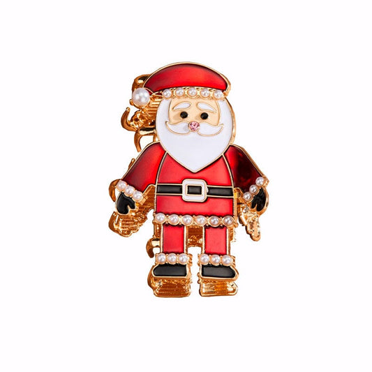 Medium Golden Santa Claus Hair Claw