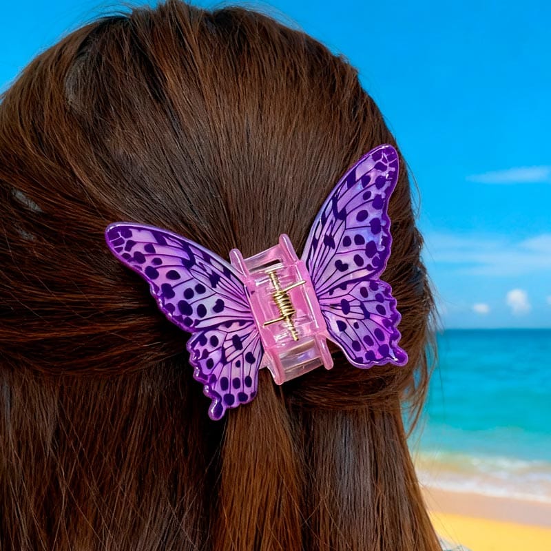 Medium Purple Butterfly Hair Claw Clips | Lemonschunks