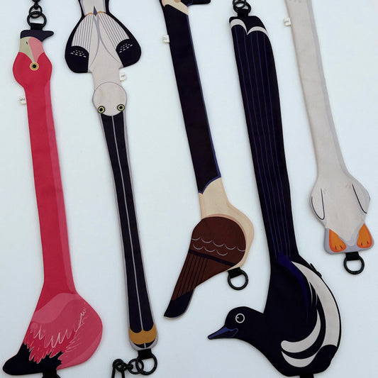 Illustrated Bird Wrist Strap & Card Holder