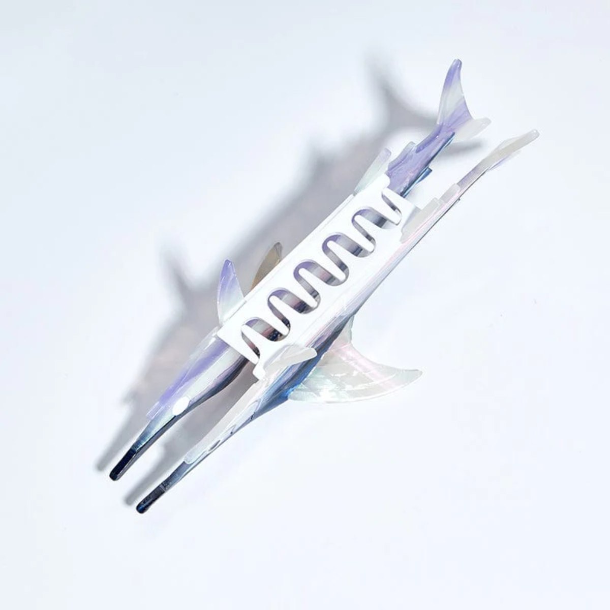 Jumbo Purple Blue White Swordfish Hair Claw