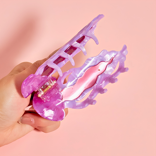 Jumbo Purple Sunset Jellyfish Hair Claw