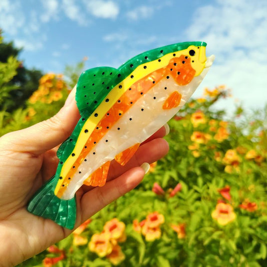 Jumbo Water-Pattern Trout Hair Claw