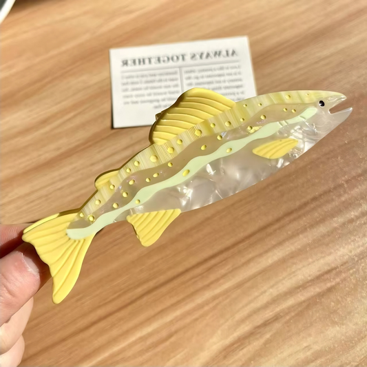 Jumbo Yellow Water-Pattern Trout Hair Claw