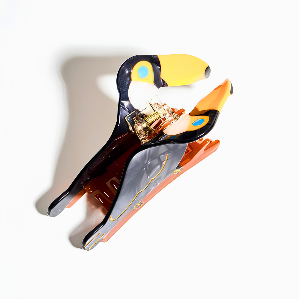 Large Colorful Toucan Hair Claw