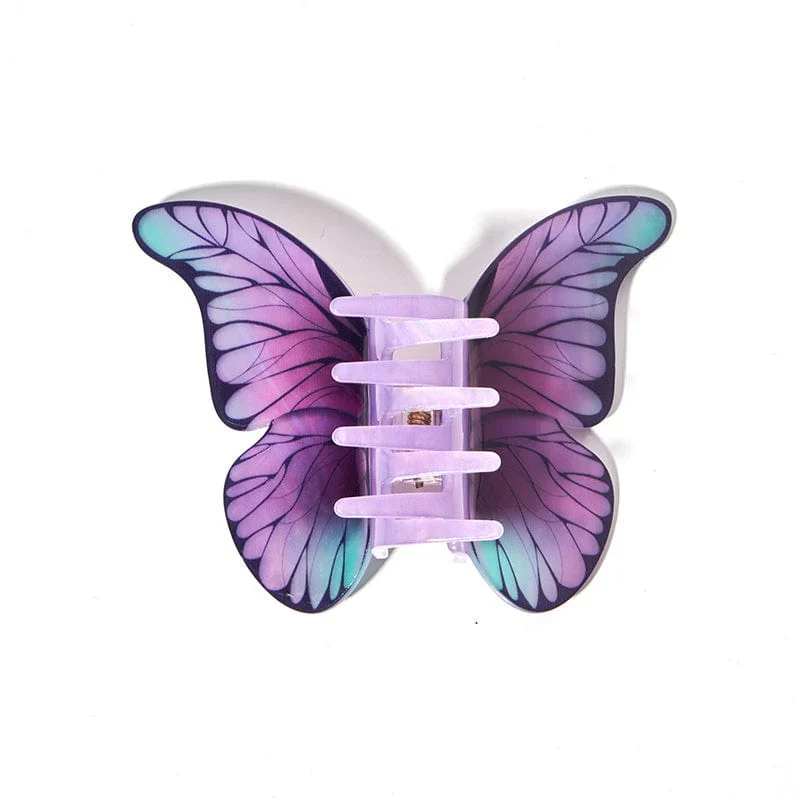 Large Purple Butterfly Hair Claw