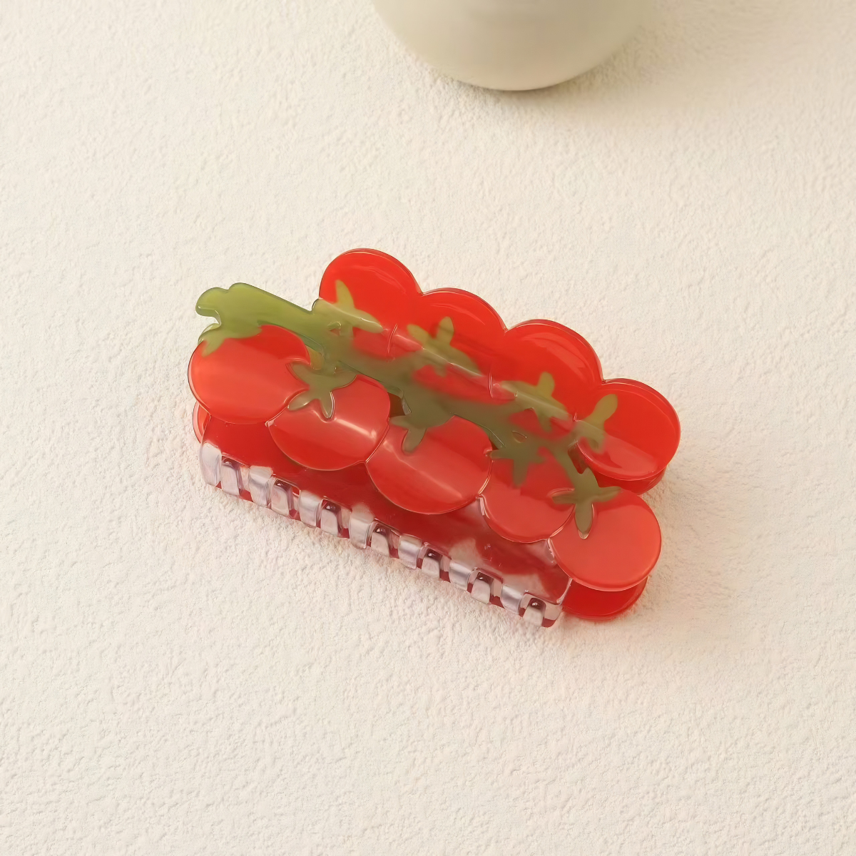 Large Red Cherry Tomatoes Cluster Hair Claw