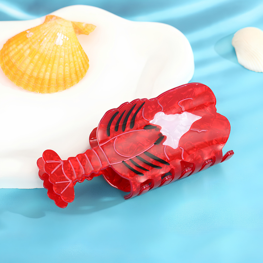 Large Red Lobster Hair Claw