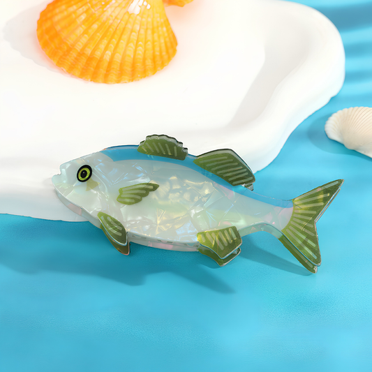 Medium Green Bass Hair Claw